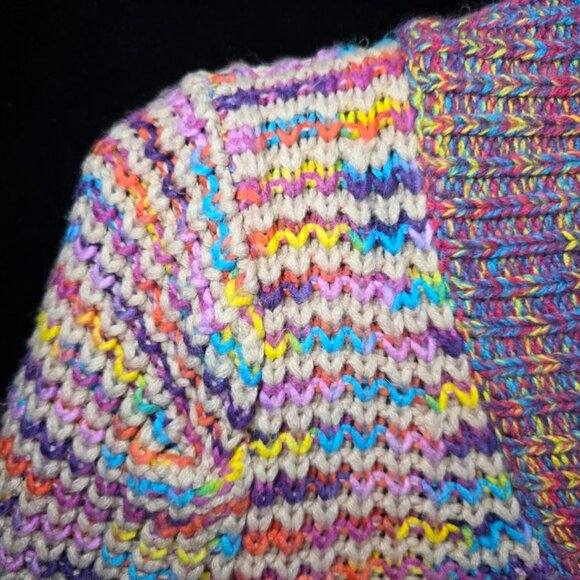 &Merci Knit Long Sleeve Rainbow Sweater Cardigan M - Picture 5 of 12